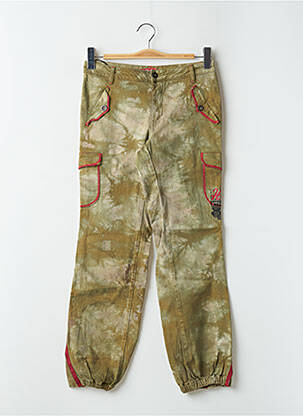 Pantalon droit stretch taille normale vert TEDDY SMITH femme