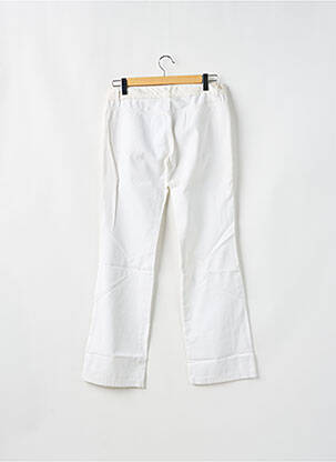 Pantalon droit tissage popeline taille normale blanc SCHOOL RAG femme