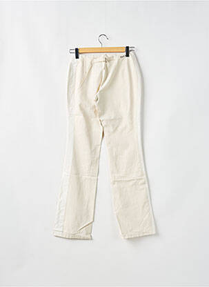 Pantalon droit tissage popeline taille normale beige SCHOOL RAG femme