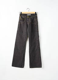 Pantalon cargo coupe droite taille normale noir SCHOOL RAG femme