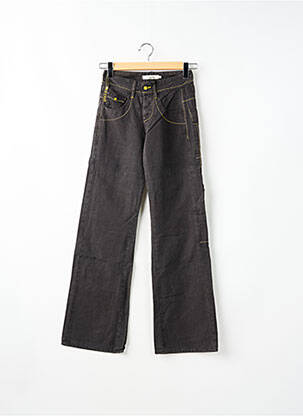 Pantalon cargo coupe droite taille normale noir SCHOOL RAG femme