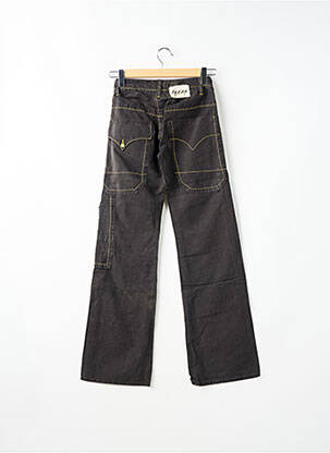 Pantalon cargo coupe droite taille normale noir SCHOOL RAG femme