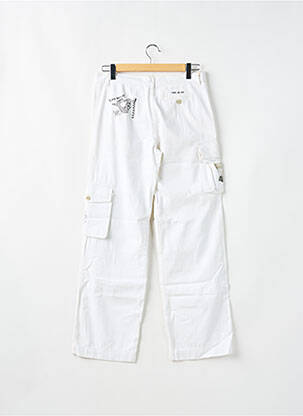 Pantalon cargo poches taille basse blanc SCHOOL RAG femme