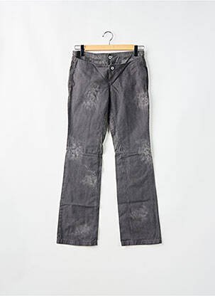 Pantalon droit poches taille basse gris SCHOOL RAG femme