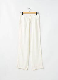 Pantalon droit tissage popeline taille basse blanc SCHOOL RAG femme
