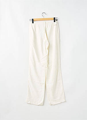 Pantalon droit tissage popeline taille basse blanc SCHOOL RAG femme