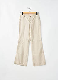 Pantalon chino taille basse taille basse beige SCHOOL RAG femme