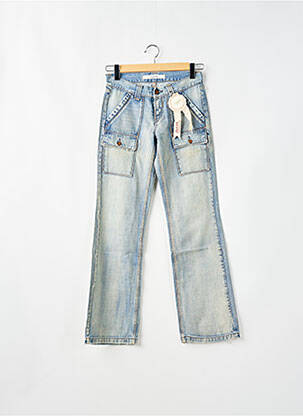 Jeans coupe droite taille basse taille basse bleu SCHOOL RAG femme