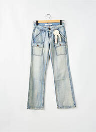 Jeans coupe droite taille basse taille basse bleu SCHOOL RAG femme