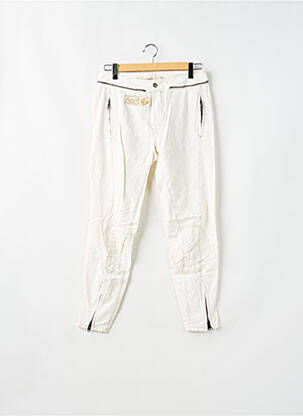Pantalon slim taille basse taille basse blanc SCHOOL RAG femme