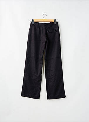Pantalon droit fermeture zippée sous rabat boutonné taille basse noir SESSUN femme