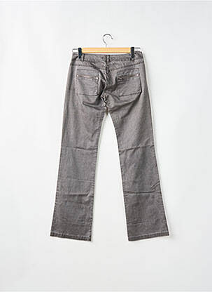 Pantalon droit fermeture zippée sous rabat boutonné gris SESSUN femme