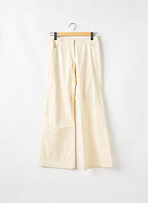 Pantalon droit tissage popeline taille basse beige SESSUN femme