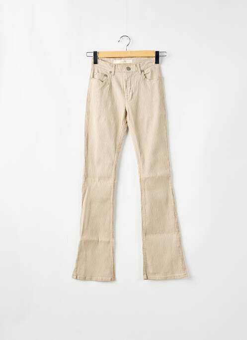 Pantalon flare stretch taille basse vert SCHOOL RAG femme