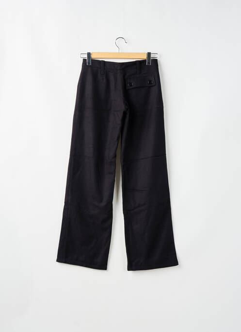 Pantalon droit fermeture zippée sous rabat boutonné taille basse noir SESSUN femme