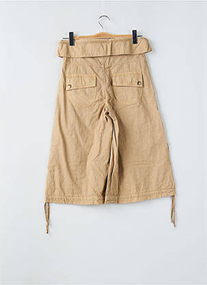 Bermuda taille à pinces taille haute beige ONLY femme