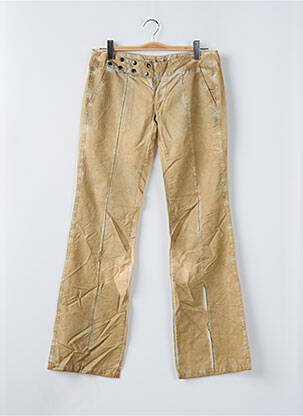 Pantalon flare taille basse taille basse beige PHARD femme