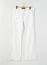 Pantalon droit tissage crêpe taille normale blanc RWD femme