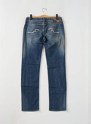 Jeans coupe droite stretch taille basse bleu RWD femme