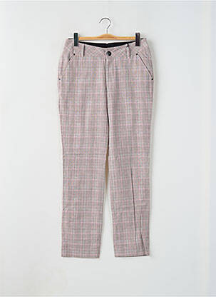 Pantalon slim tissage popeline taille normale rose RWD femme