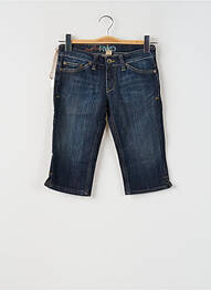 Bermuda coupe droite taille basse bleu RWD femme