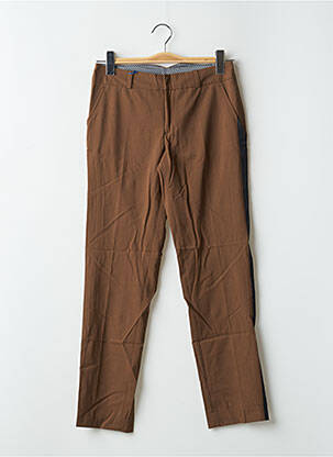Pantalon droit stretch taille normale marron LEON & HARPER femme