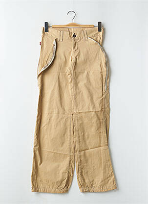 Pantalon large tissage popeline taille basse beige LEVI'S femme