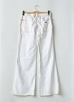 Pantalon flare fermeture zippée sous rabat avec crochet taille normale blanc MISS SIXTY femme