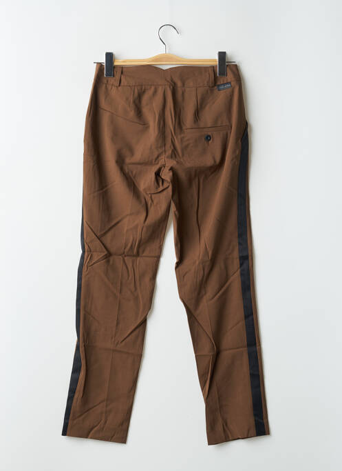 Pantalon droit stretch taille normale marron LEON & HARPER femme