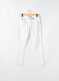 Pantalon slim taille basse taille basse blanc DDP femme