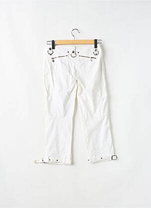 Pantacourt coupe droite taille basse blanc DOUBLE ONE PEACE femme