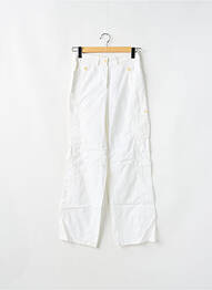 Pantalon large fermeture zippée sous rabat boutonné taille normale blanc GERARD DAREL femme