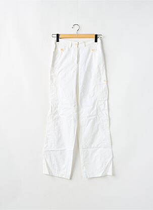 Pantalon large fermeture zippée sous rabat boutonné taille normale blanc GERARD DAREL femme