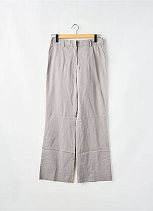 Pantalon large fermeture zippée sous rabat avec crochet taille normale gris GERARD DAREL femme