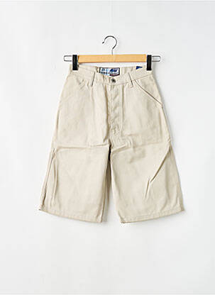 Bermuda taille haute taille haute beige HOMEBOY femme