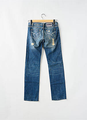 Jeans coupe droite effet usé délavé taille basse bleu KAPORAL femme