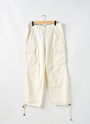 Pantalon cargo tissage popeline taille basse blanc AEM'KEI femme