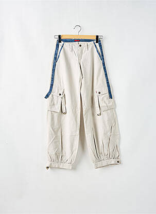 Pantalon cargo tissage popeline taille basse beige BE YOU K femme