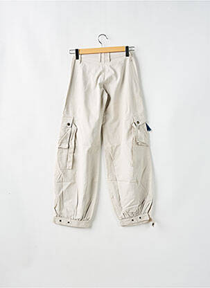 Pantalon cargo tissage popeline taille basse beige BE YOU K femme