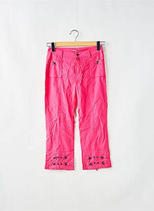 Pantacourt coupe droite taille basse rose BE YOU K femme