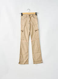 Pantalon cargo coupe droite taille basse beige CIMARRON femme