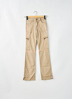 Pantalon cargo coupe droite taille basse beige CIMARRON femme