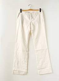 Pantalon droit tissage popeline taille normale beige FREEMAN T.PORTER femme