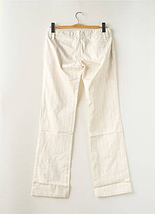 Pantalon droit tissage popeline taille normale beige FREEMAN T.PORTER femme
