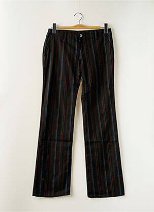 Pantalon chino tissage popeline taille normale noir FREEMAN T.PORTER femme