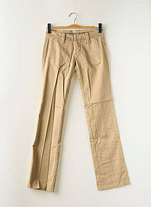 Pantalon chino tissage popeline taille normale beige FREEMAN T.PORTER femme