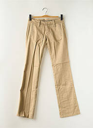 Pantalon chino tissage popeline taille normale beige FREEMAN T.PORTER femme