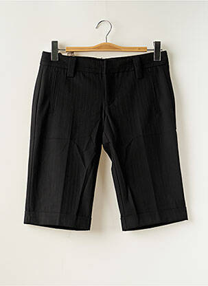 Bermuda tissage popeline taille normale noir FREEMAN T.PORTER femme