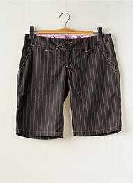 Short fermeture zippée sous rabat boutonné taille normale marron FREEMAN T.PORTER femme