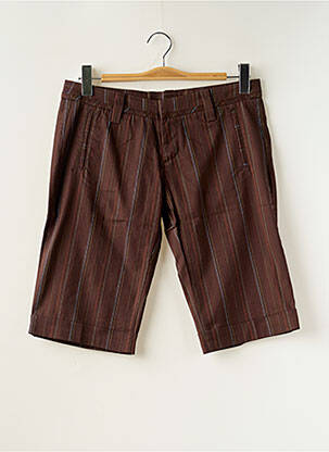 Bermuda tissage popeline taille normale marron FREEMAN T.PORTER femme